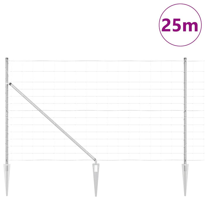 Gard de Teren 1.4x25 m din Oțel Zincat - WALTI WALTI