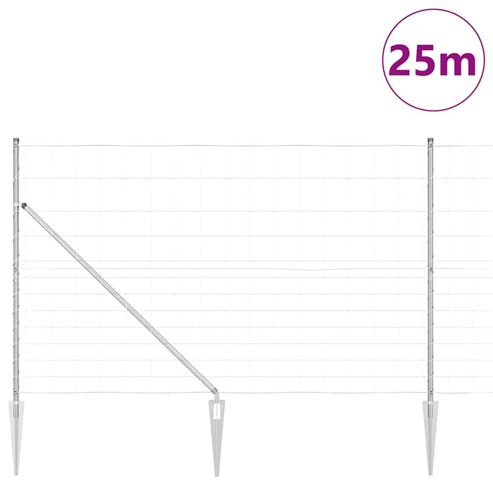 Gard de teren 1.5x25 m din oțel galvanizat - WALTI WALTI
