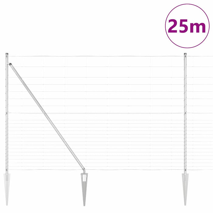Gard de câmp 1.6x25 m din oțel galvanizat - WALTI WALTI