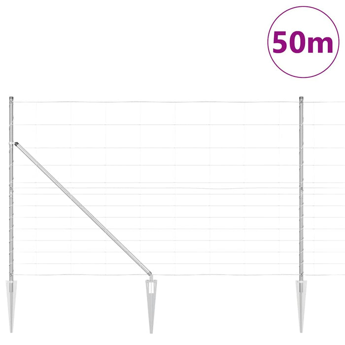 Gard de câmp 1.5x50 m din oțel galvanizat - WALTI WALTI