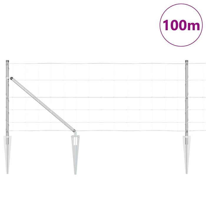 Gard de câmp 0.8x100 m din oțel galvanizat - WALTI WALTI
