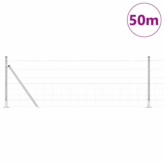 Gard de câmp 0.8x50 m din oțel zincat - WALTI WALTI