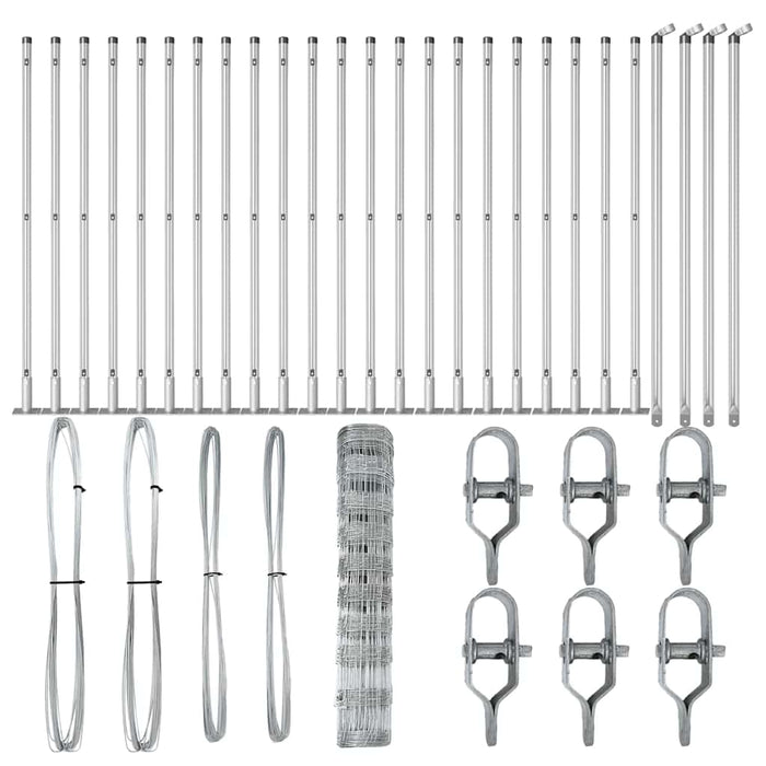 Gard de camp 1x50 m din oțel galvanizat - WALTI WALTI