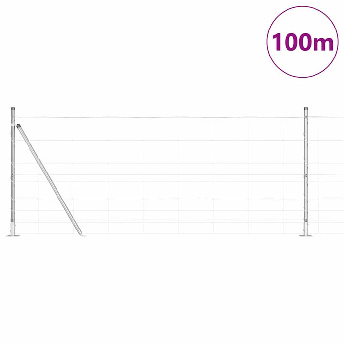 Gard de câmp 1x100 m din oțel galvanizat - WALTI WALTI