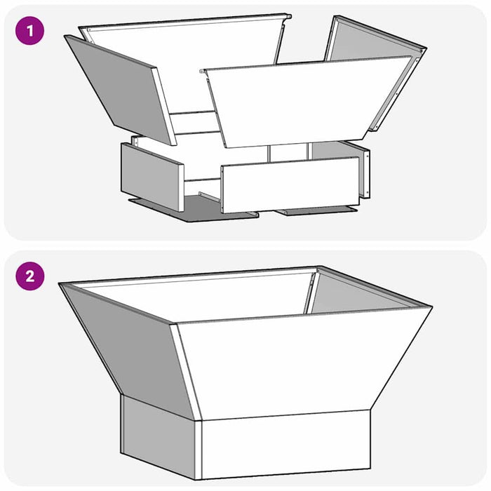 Cuptor de foc Maro 60 x 60 x 35 cm Oțel rezistent de intemperii - WALTI WALTI