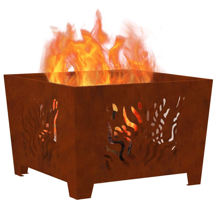 Cuptor de foc Maro 60 x 60 x 40 cm Oțel rezistent la intemperii WALTI