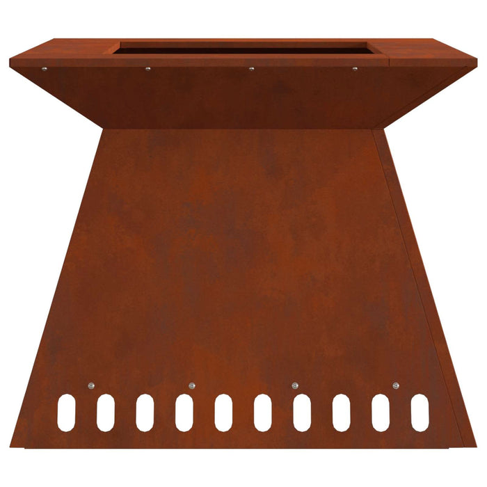 Cuptor de foc Maro 60 x 60 x 50 cm Oțel rezistent de intemperii - WALTI WALTI
