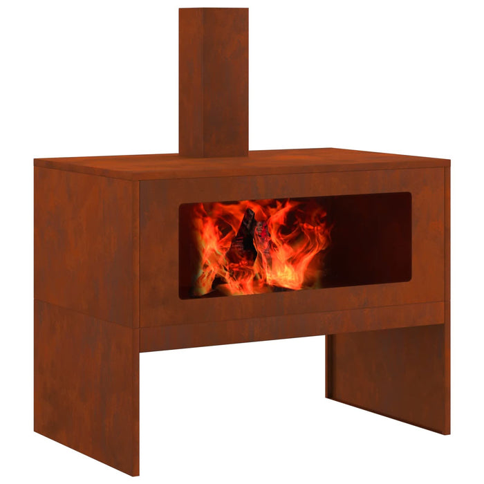 Cuptor de foc Maro 80 x 50 x 96 cm Oțel rezistent de intemperii - WALTI WALTI