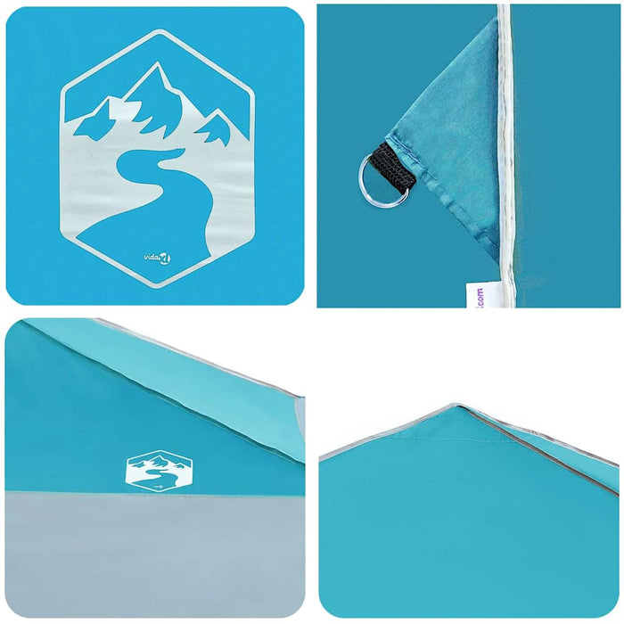 Cort cu Copertină albastru 400 x 400 x 227 / 236 / 245 cm - WALTI WALTI