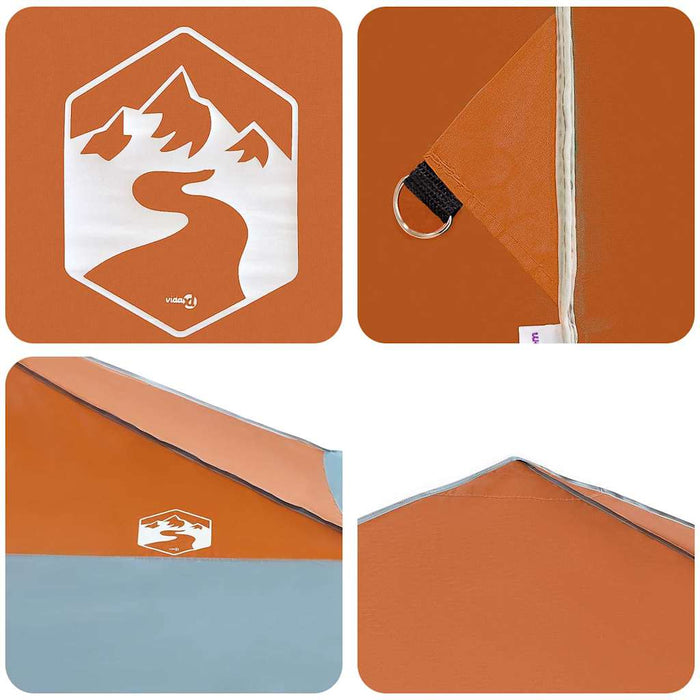 Cort cu Copertină Manual Portocaliu 395 x 395 x 251 cm țesătură - WALTI WALTI