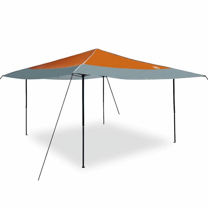 Cort cu Copertină Manual Portocaliu 395 x 395 x 251 cm țesătură - WALTI WALTI