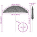 Parasol de Grădină natural 205 x 205 x 210 cm - WALTI WALTI