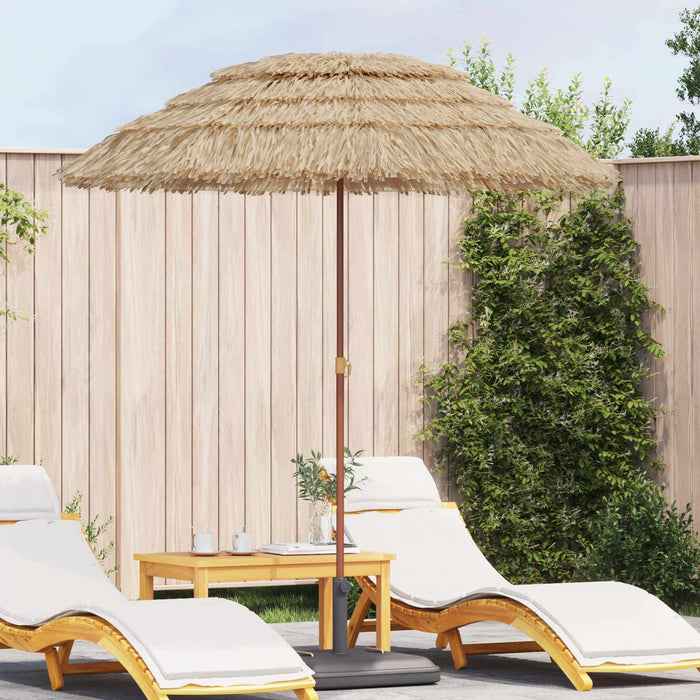 Parasol de Plajă natural 255 x 255 x 255 cm Poliester și oțel - WALTI WALTI