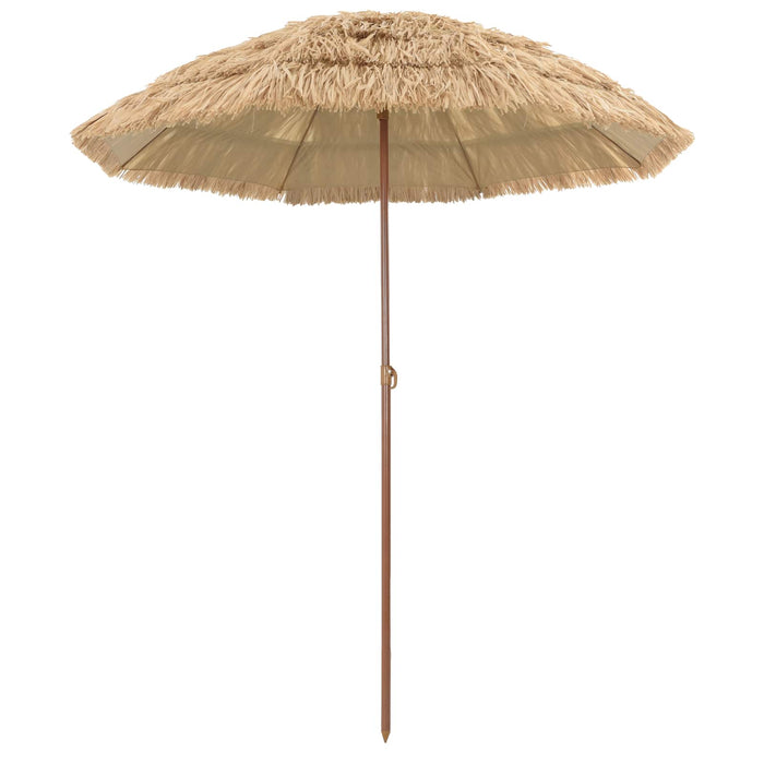 Parasol de Plajă natural 255 x 255 x 255 cm Poliester și oțel - WALTI WALTI