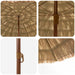 Parasol de Plajă natural 255 x 255 x 255 cm Poliester și oțel - WALTI WALTI
