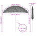 Parasol de Plajă natural 255 x 255 x 255 cm Poliester și oțel - WALTI WALTI