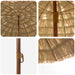 Parasol de Plajă natural 255 x 255 x 255 cm Poliester și oțel - WALTI WALTI