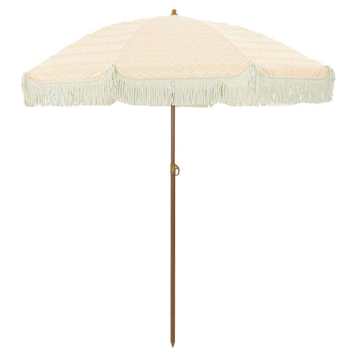 Parasol de Plajă Galben și alb 160 x 160 x 196 cm WALTI