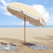 Parasol de Plajă Galben și alb 205 x 205 x 210 cm - WALTI WALTI