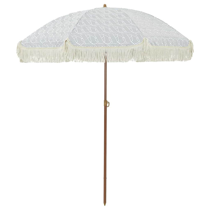 Parasol de Plajă Gri și alb 160 x 160 x 196 cm WALTI