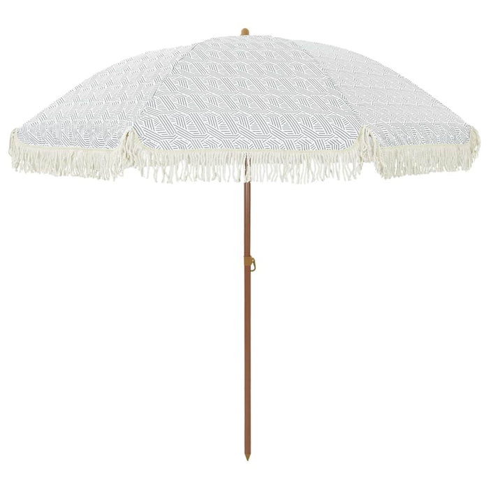 Parasol de Plajă Gri și alb 205 x 205 x 210 cm - WALTI WALTI