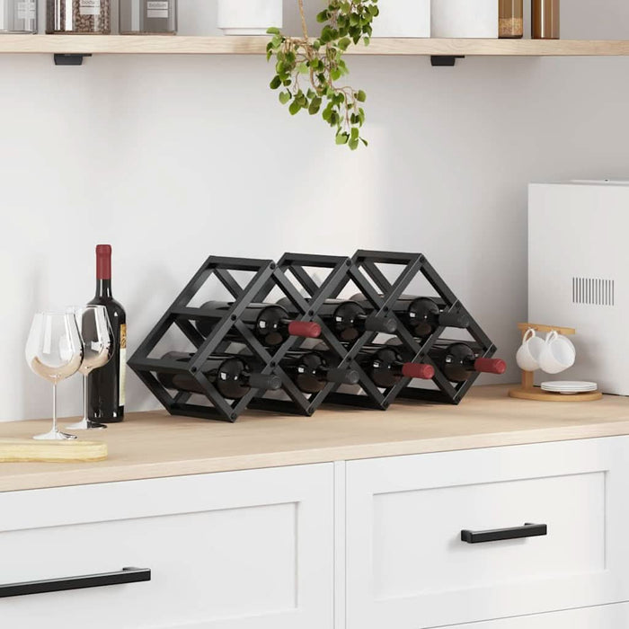 Raft pentru vin Negru 63 x 16.5 x 25 cm - WALTI WALTI