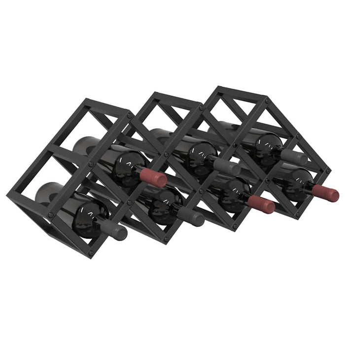 Raft pentru vin Negru 63 x 16.5 x 25 cm - WALTI WALTI