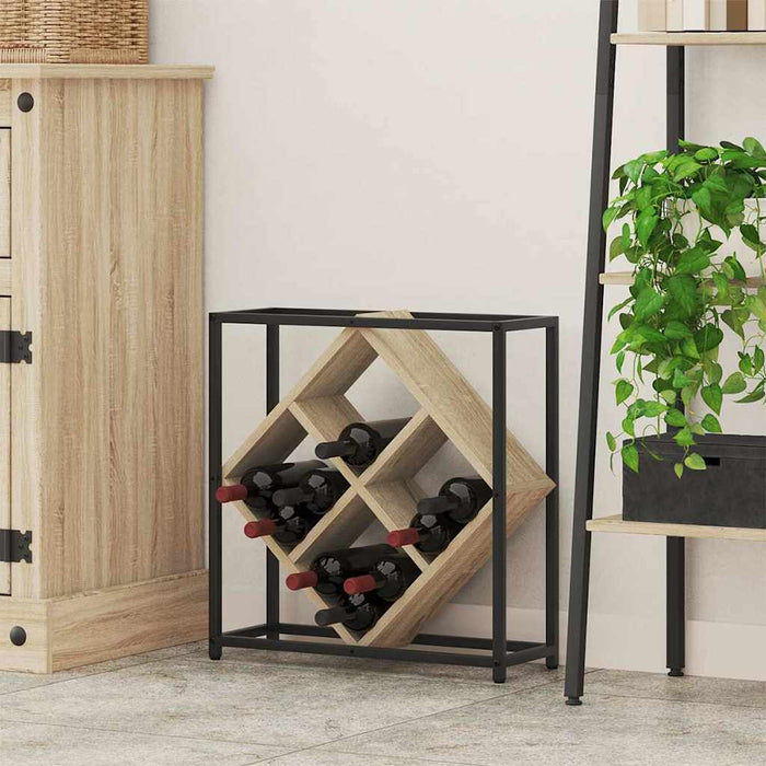 Raft pentru vin Stejar sonoma 51 x 18 x 52.5 cm Lemn compozit - WALTI WALTI