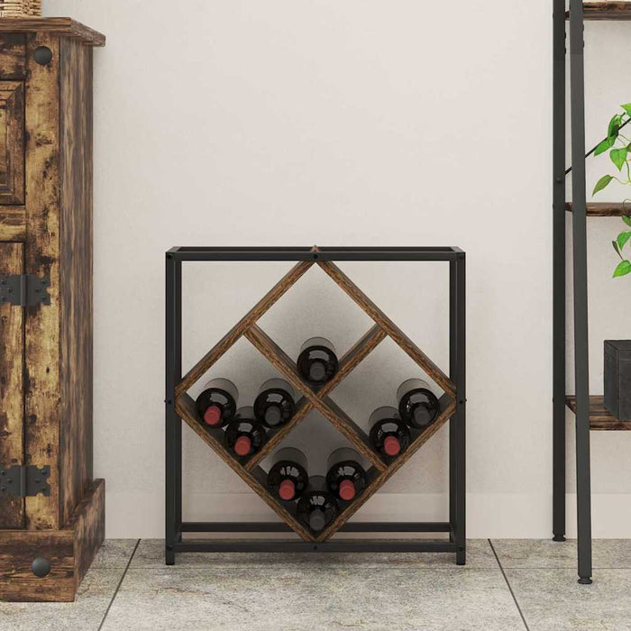 Raft pentru vin Stejar afumat 51 x 18 x 52.5 cm Lemn compozit - WALTI WALTI