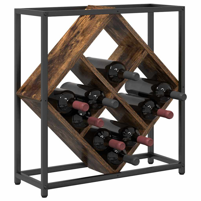Raft pentru vin Stejar afumat 51 x 18 x 52.5 cm Lemn compozit - WALTI WALTI