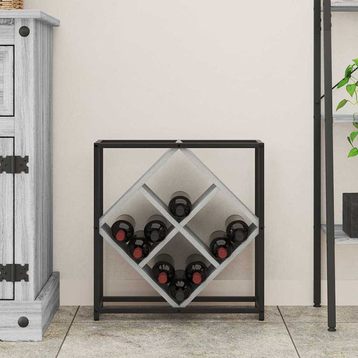 Raft pentru vin Gri 51 x 18 x 52.5 cm Lemn compozit - WALTI WALTI