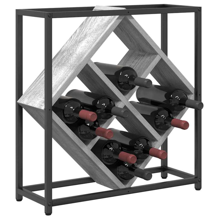 Raft pentru vin Gri 51 x 18 x 52.5 cm Lemn compozit - WALTI WALTI