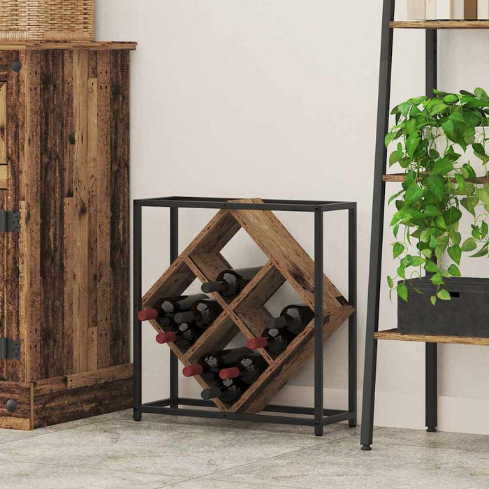 Raft pentru vin Lemn vechi 51 x 18 x 52.5 cm Lemn compozit - WALTI WALTI