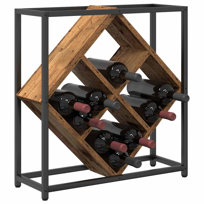 Raft pentru vin Lemn vechi 51 x 18 x 52.5 cm Lemn compozit - WALTI WALTI