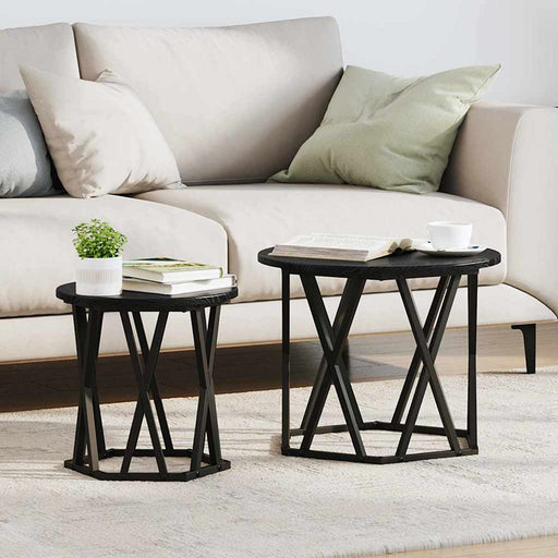 Masă laterală 2 pcs Stejar negru 50 x 50 x 40 cm - WALTI WALTI