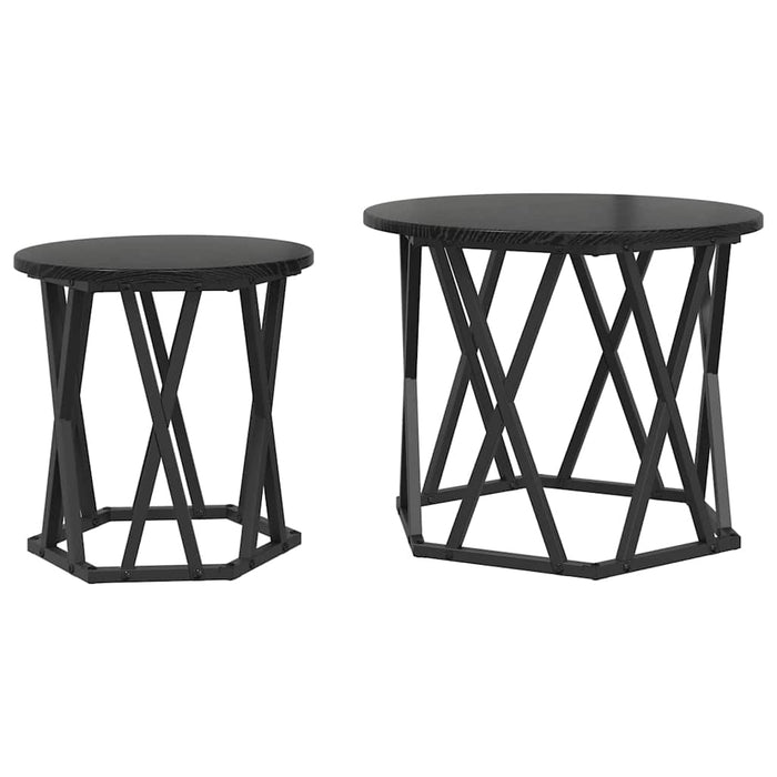 Masă laterală 2 pcs Stejar negru 50 x 50 x 40 cm - WALTI WALTI
