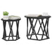 Masă laterală 2 pcs Stejar negru 50 x 50 x 40 cm - WALTI WALTI