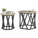 Masă laterală 2 pcs Stejar sonoma 50 x 50 x 40 cm - WALTI WALTI