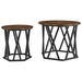 Masă laterală 2 pcs Stejar afumat 50 x 50 x 40 cm - WALTI WALTI