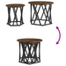 Masă laterală 2 pcs Stejar afumat 50 x 50 x 40 cm - WALTI WALTI
