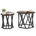 Masă laterală 2 pcs Stejar afumat 50 x 50 x 40 cm - WALTI WALTI