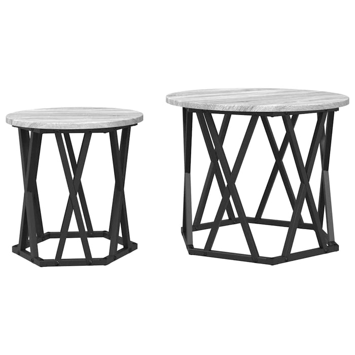 Masă laterală 2 pcs sonoma gri 50 x 50 x 40 cm - WALTI WALTI