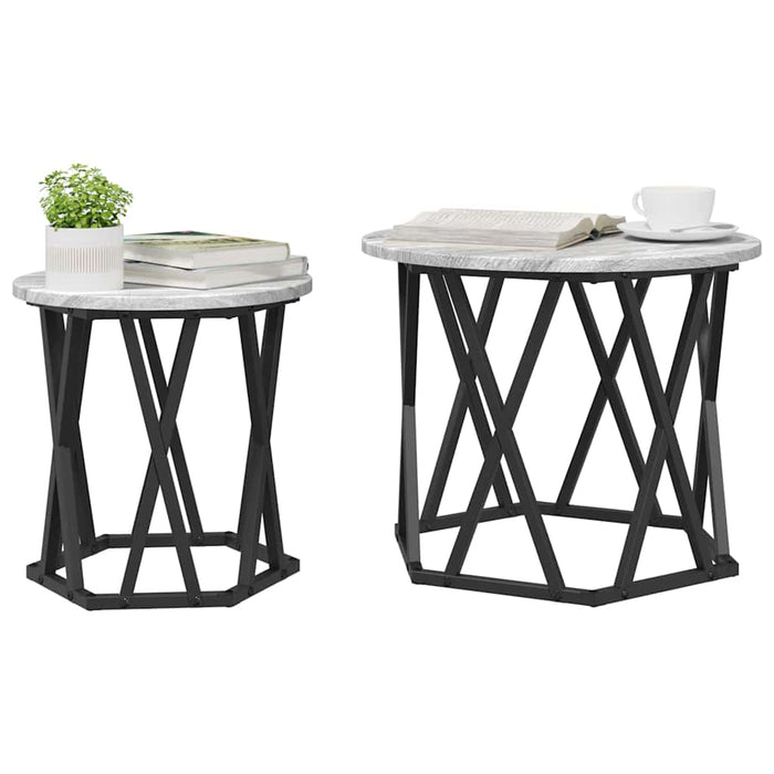 Masă laterală 2 pcs sonoma gri 50 x 50 x 40 cm - WALTI WALTI