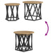 Masă laterală 2 pcs stejar artizanal 50 x 50 x 40 cm - WALTI WALTI