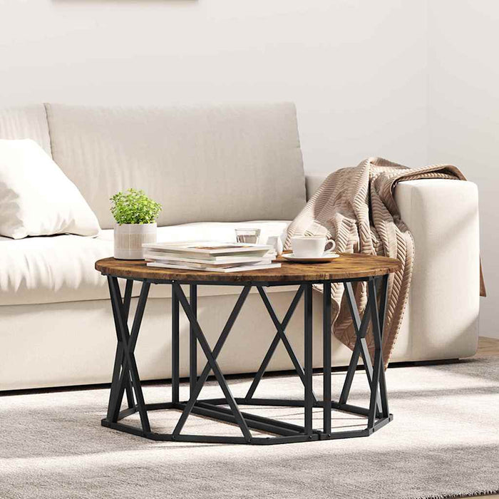 Masă de cafea Stejar afumat 80 x 80 x 42 cm - WALTI WALTI