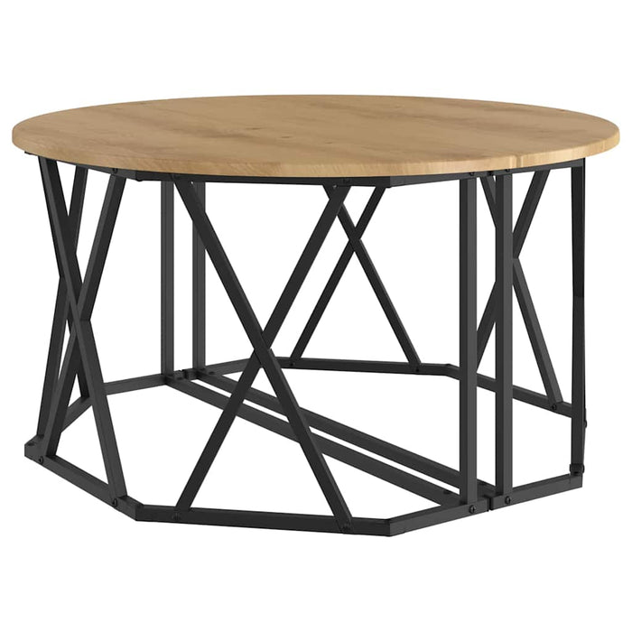 Masă de cafea stejar artizanal 80 x 80 x 42 cm - WALTI WALTI