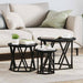 Masă laterală nesting 3 pcs Stejar negru 53 x 53 x 40 cm - WALTI WALTI