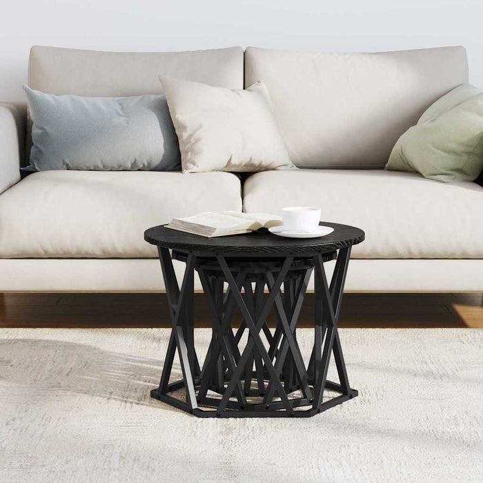 Masă laterală nesting 3 pcs Stejar negru 53 x 53 x 40 cm - WALTI WALTI