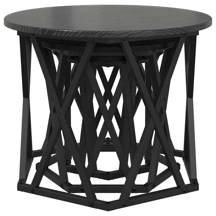 Masă laterală nesting 3 pcs Stejar negru 53 x 53 x 40 cm - WALTI WALTI