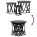 Masă laterală nesting 3 pcs Stejar negru 53 x 53 x 40 cm - WALTI WALTI